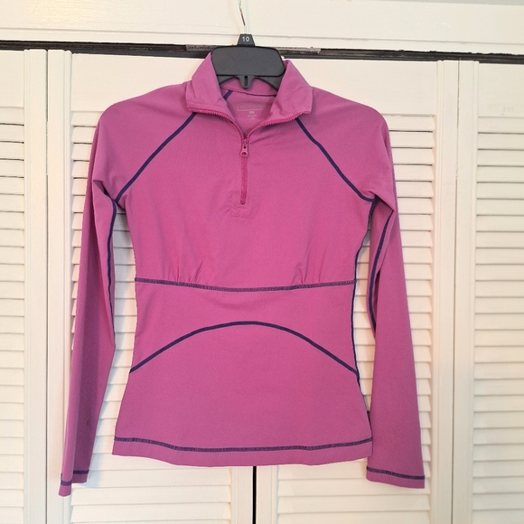 Athleta Tops - Athleta half zip dry fit purple top XXS NWOT *D5